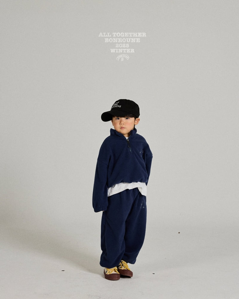 Boneoune - Korean Children Fashion - #kidsshorts - Rose Crop Half-Zip - 9