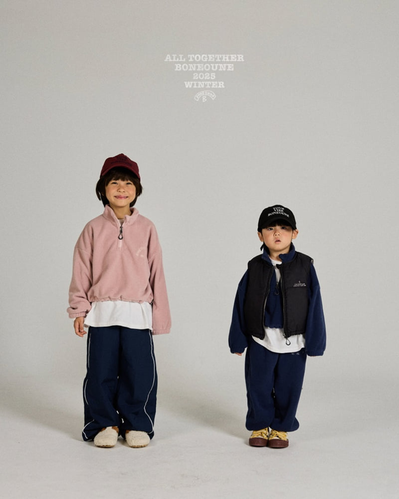 Boneoune - Korean Children Fashion - #kidsshorts - Rose Fleece Jogger Pants - 3
