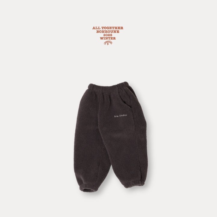 Boneoune - Korean Children Fashion - #kidsstore - Sherpa Jogger Pants - 10