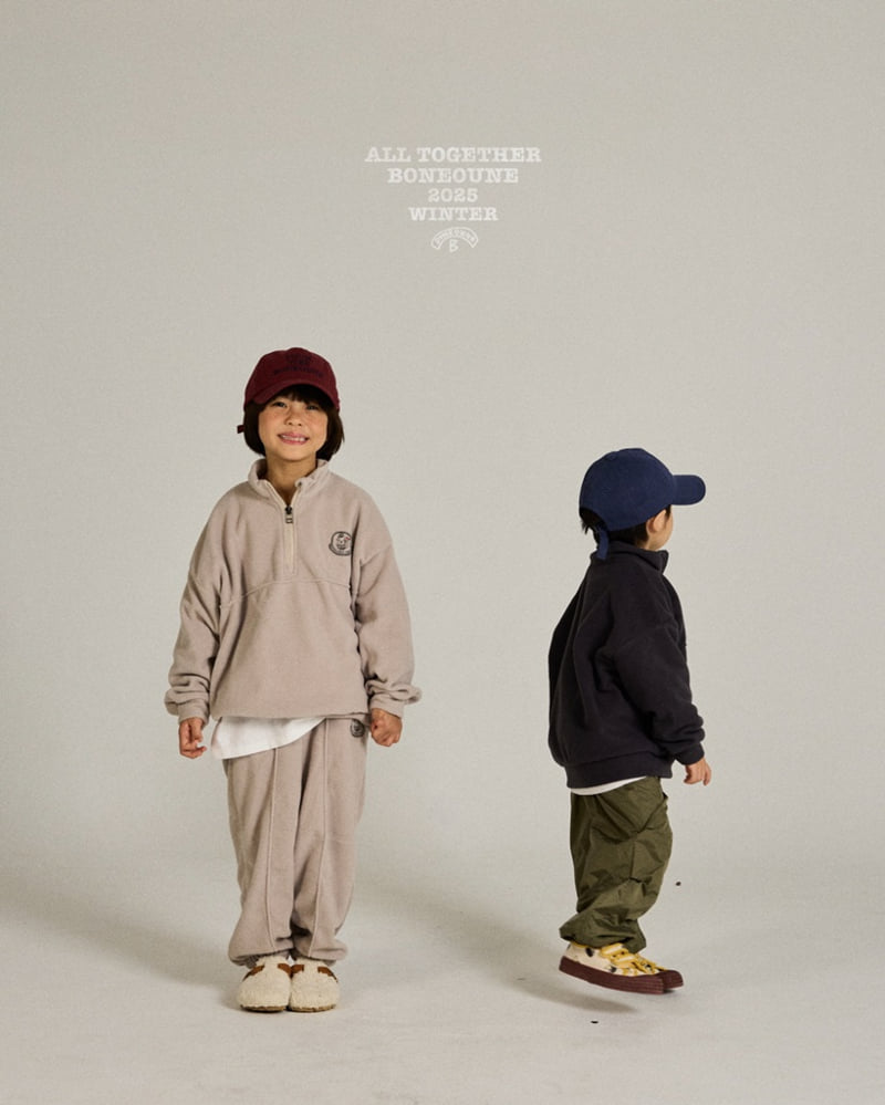 Boneoune - Korean Children Fashion - #kidsstore - Vibe Fleece Half-Zip - 6