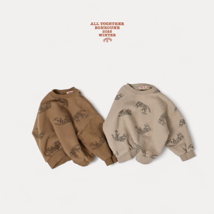 Boneoune - Korean Children Fashion - #kidzfashiontrend - Mono Tiger Sweatshirt