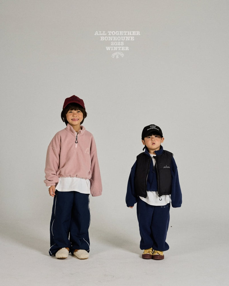 Boneoune - Korean Children Fashion - #kidzfashiontrend - Rose Fleece Jogger Pants - 5
