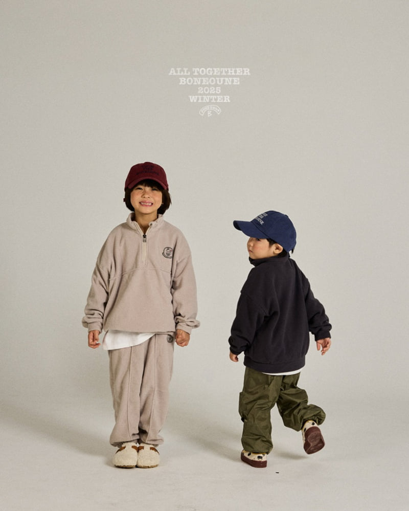 Boneoune - Korean Children Fashion - #kidzfashiontrend - Vibe Fleece Half-Zip - 7