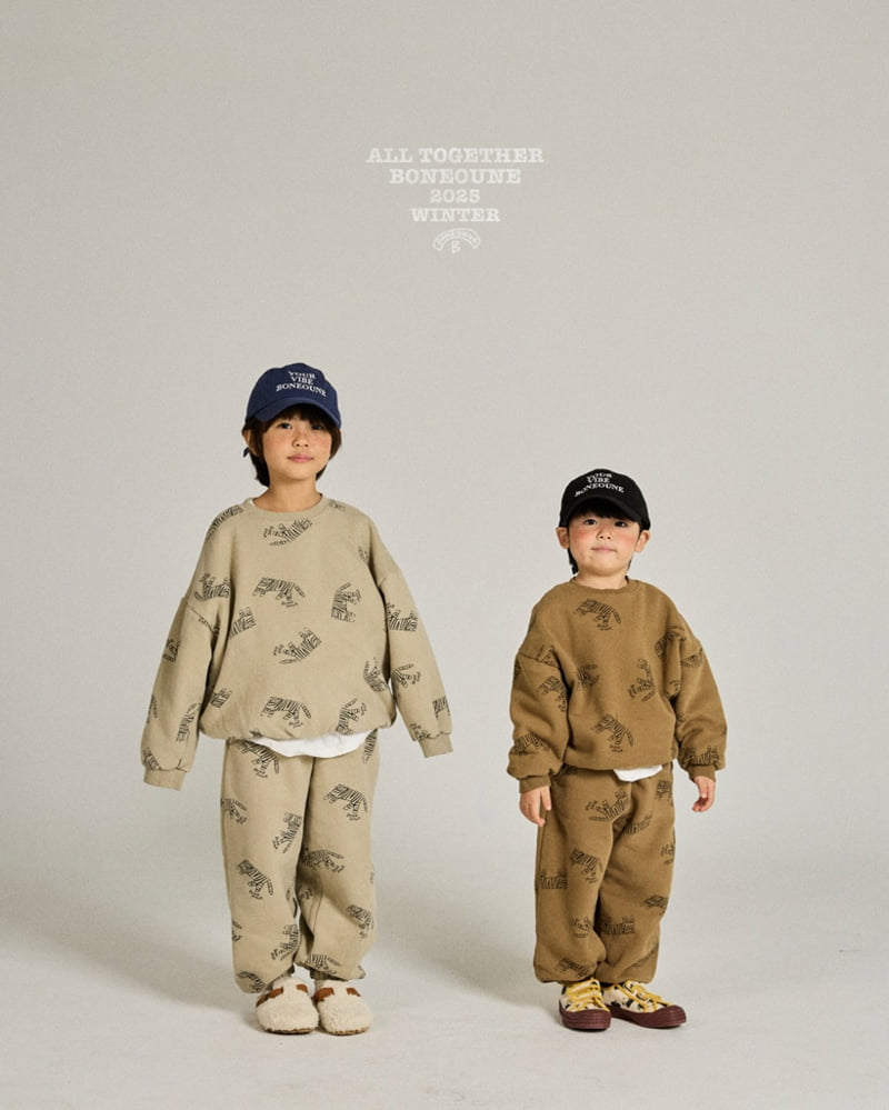 Boneoune - Korean Children Fashion - #littlefashionista - Mono Tiger Sweatshirt - 3