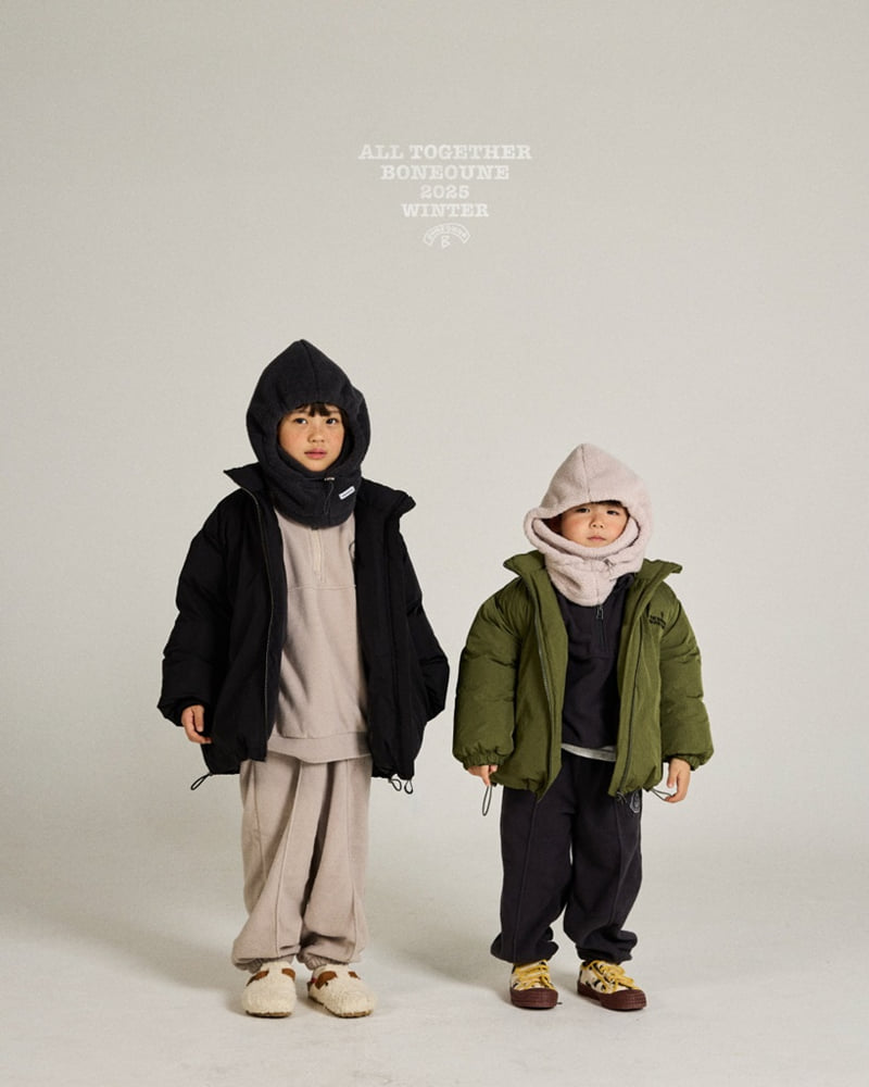 Boneoune - Korean Children Fashion - #littlefashionista - Vibe Fleece Jogger Pants - 11