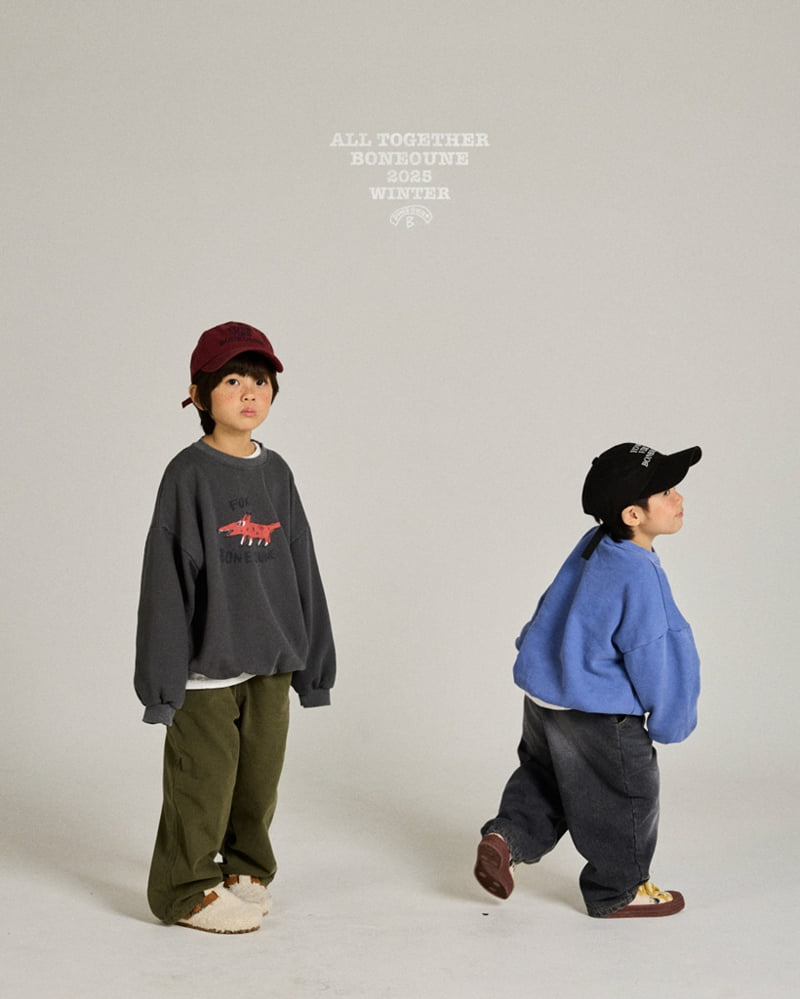 Boneoune - Korean Children Fashion - #magicofchildhood - Fox Pig Sweatshirt - 5