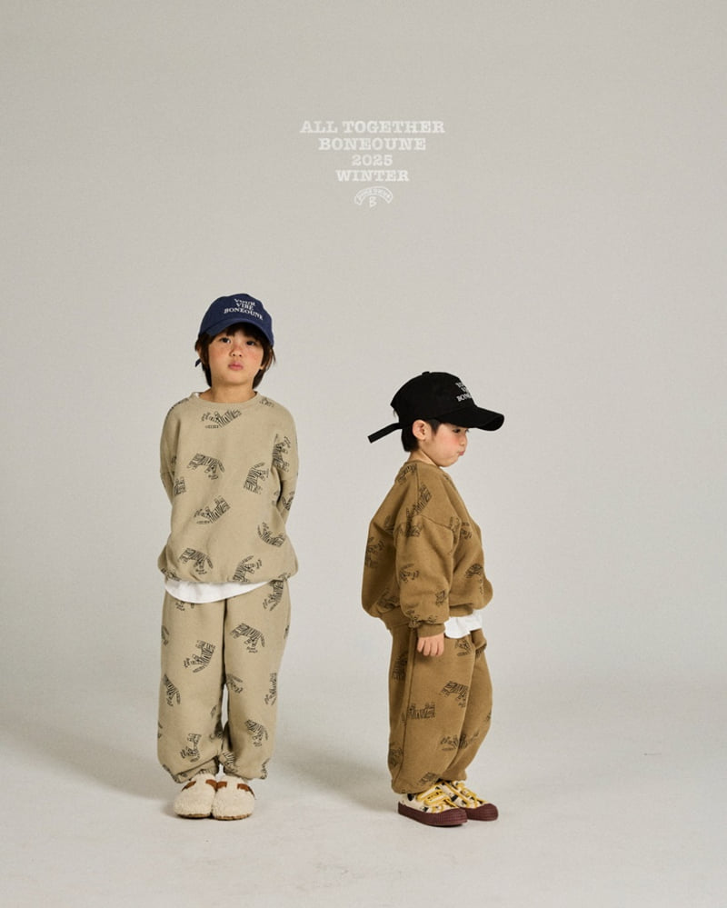 Boneoune - Korean Children Fashion - #minifashionista - Mono Tiger Sweatshirt - 5