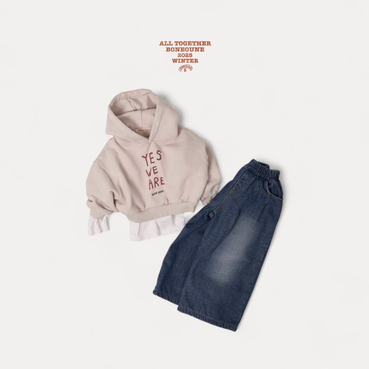 Boneoune - Korean Children Fashion - #magicofchildhood - Pint Wide Denim Pants - 4
