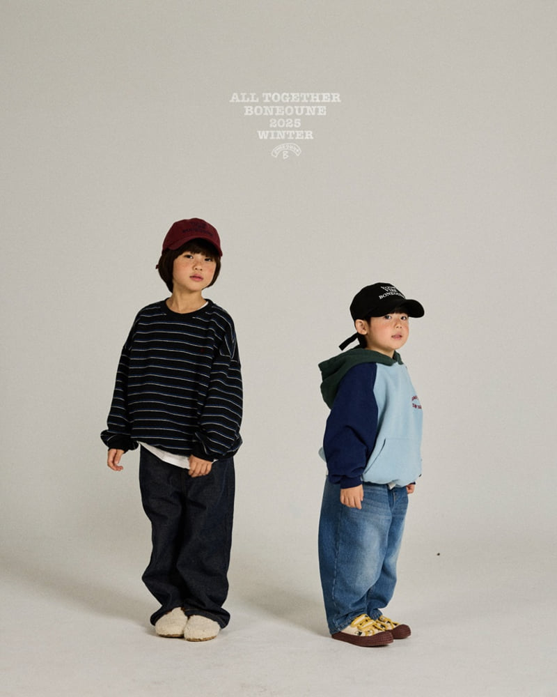 Boneoune - Korean Children Fashion - #minifashionista - Tricolor Raglan Hoodie - 8