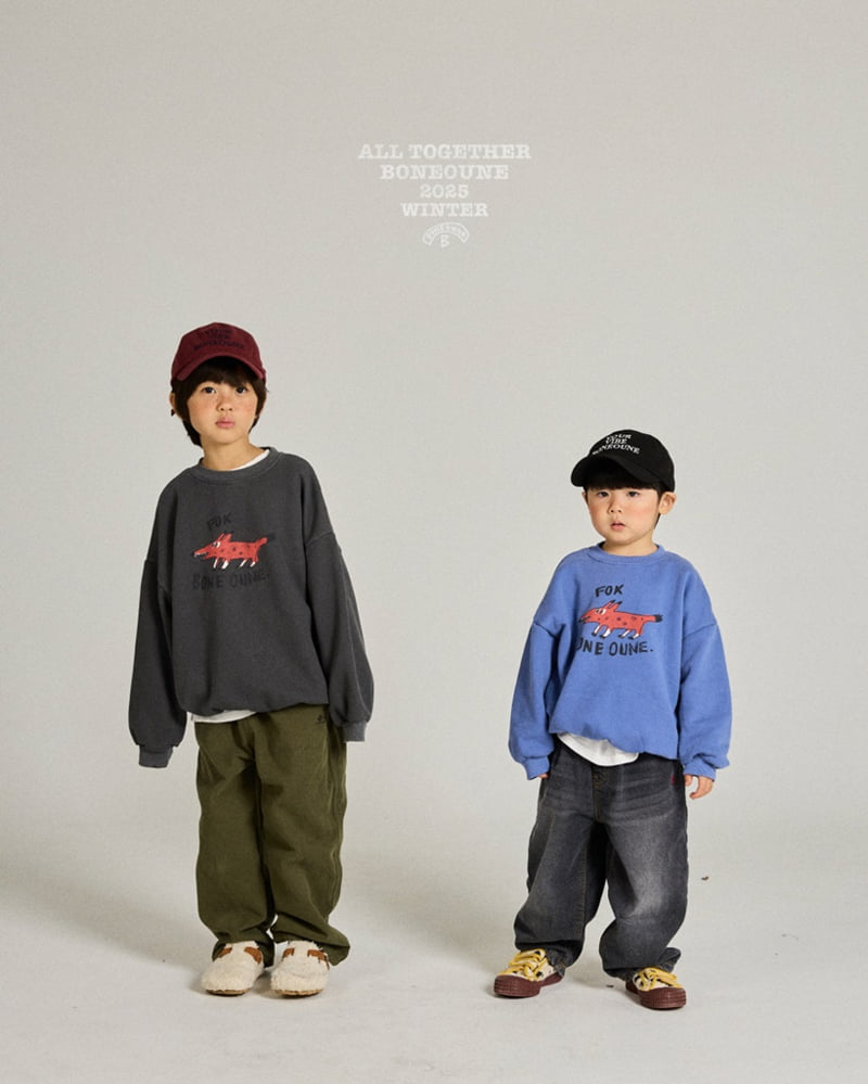 Boneoune - Korean Children Fashion - #prettylittlegirls - Fox Pig Sweatshirt - 7