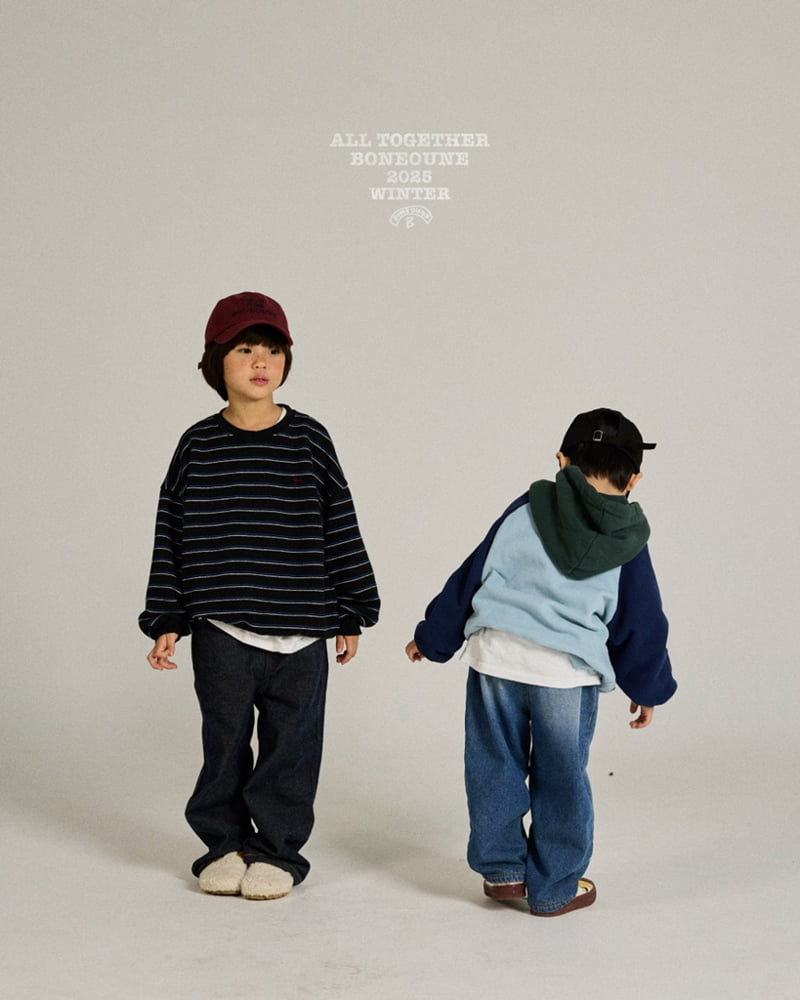Boneoune - Korean Children Fashion - #prettylittlegirls - Tricolor Raglan Hoodie - 9