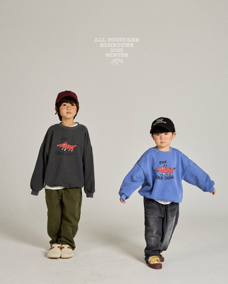 Boneoune - Korean Children Fashion - #todddlerfashion - Fox Pig Sweatshirt - 8