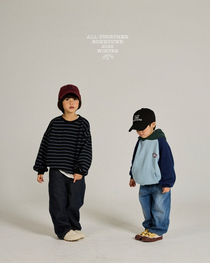 Boneoune - Korean Children Fashion - #todddlerfashion - Tricolor Raglan Hoodie - 10