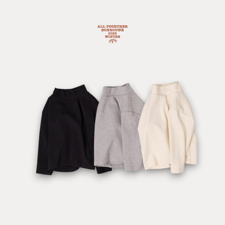 Boneoune - Korean Children Fashion - #toddlerclothing - Sugar Half Turtleneck Tee