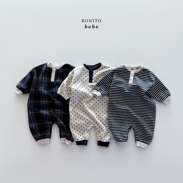 Bonito - Korean Baby Fashion - #babyboutique - Bebe Series Button Up Suit - 3