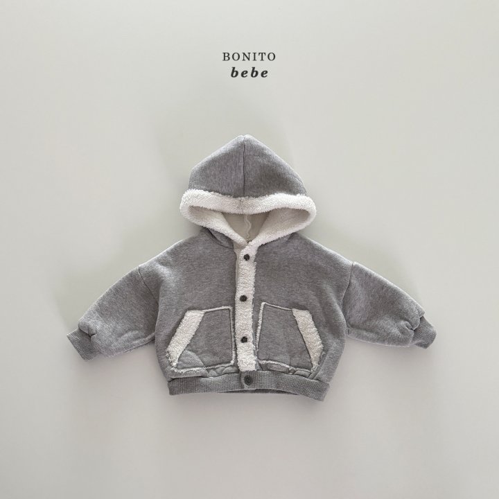 Bonito - Korean Baby Fashion - #babyboutique - Bebe Boa Hood Cardigan - 3
