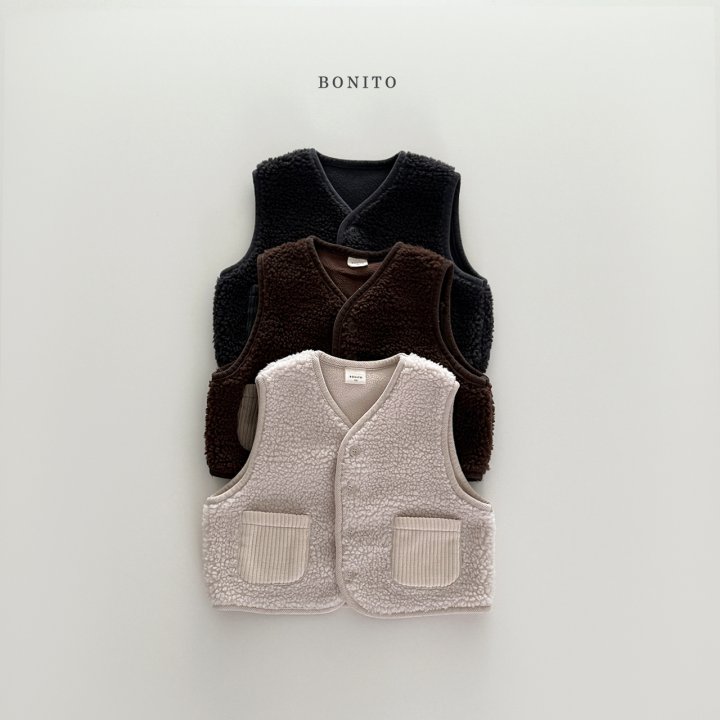 Bonito - Korean Baby Fashion - #babyboutique - Bebe Fleece Vest - 2
