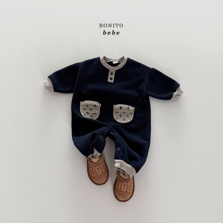 Bonito - Korean Baby Fashion - #babyboutiqueclothing - Bebe Fleece Pocket Suit - 5