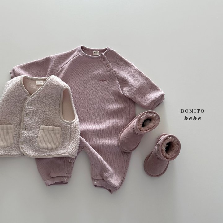 Bonito - Korean Baby Fashion - #babyboutiqueclothing - Bebe Knit Fleece Raglan Suit - 11