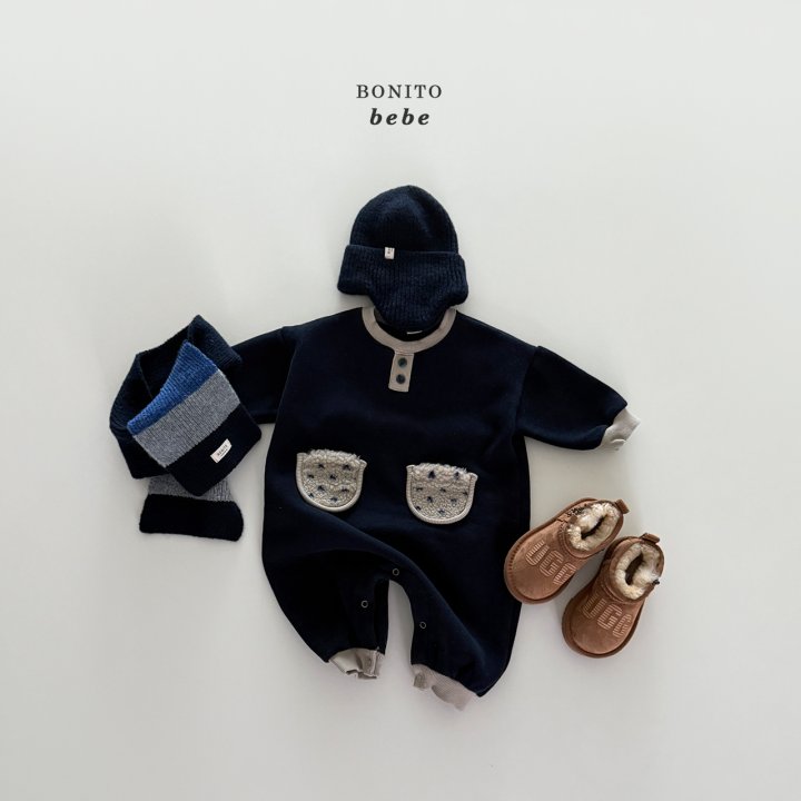 Bonito - Korean Baby Fashion - #babyclothing - Bebe Fleece Pocket Suit - 6