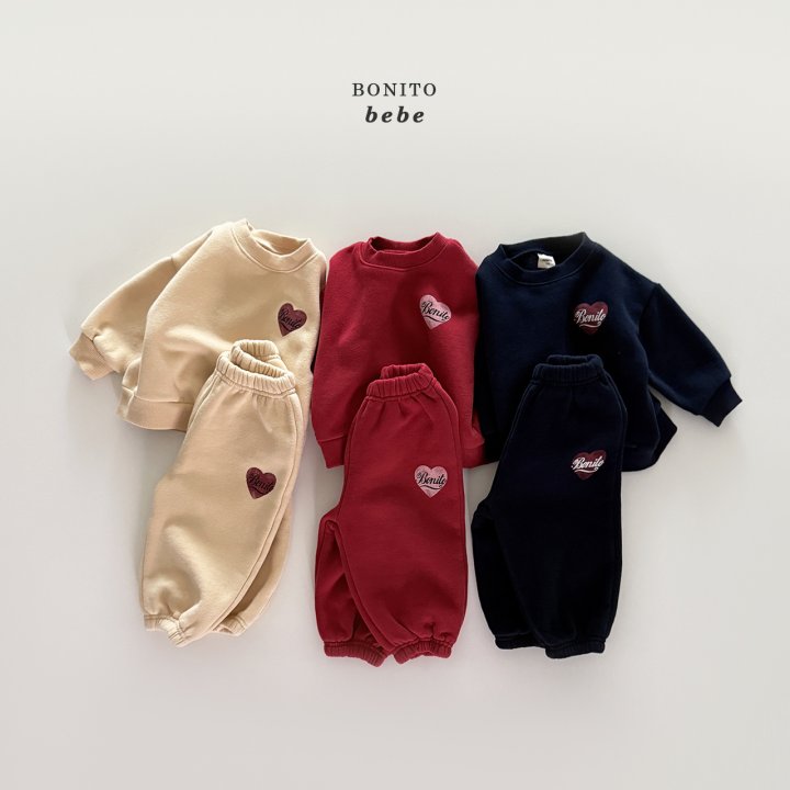 Bonito - Korean Baby Fashion - #babyclothing - Bebe Heart Print Set