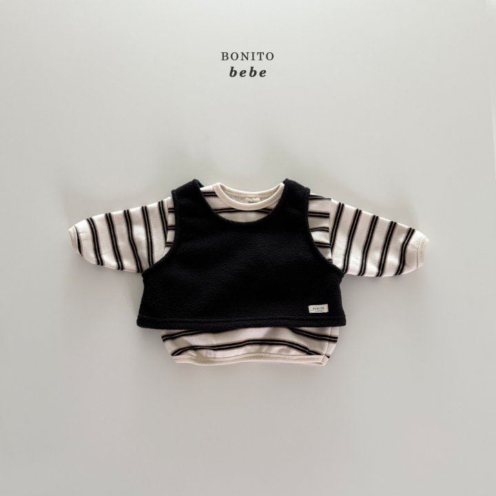 Bonito - Korean Baby Fashion - #babyclothing - Bebe Multi Stripe Tee - 9
