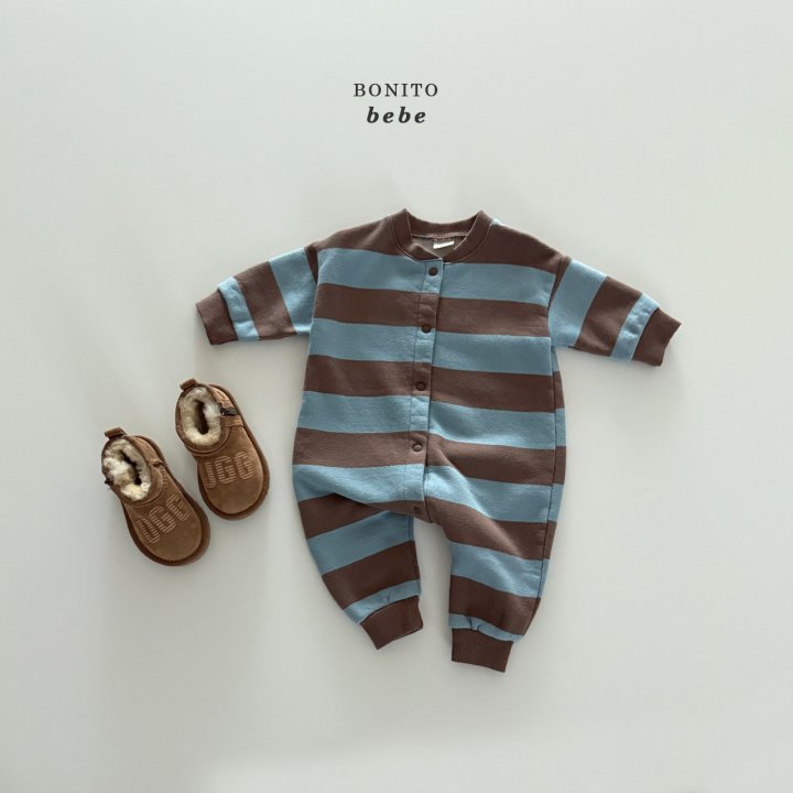 Bonito - Korean Baby Fashion - #babyclothing - Bebe Big Stripe Suit - 5