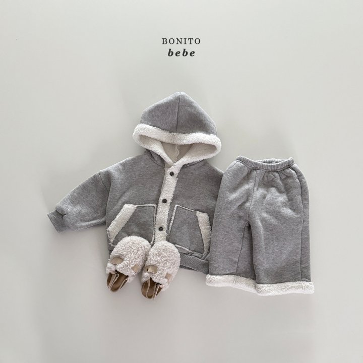 Bonito - Korean Baby Fashion - #babyclothing - Bebe Boa Hood Cardigan - 5
