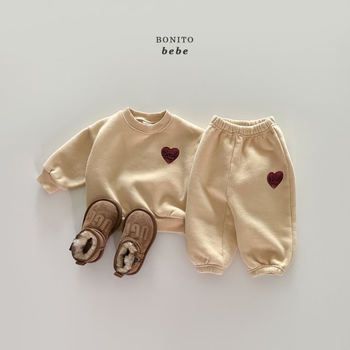 Bonito - Korean Baby Fashion - #babyfashion - Bebe Heart Print Set - 2