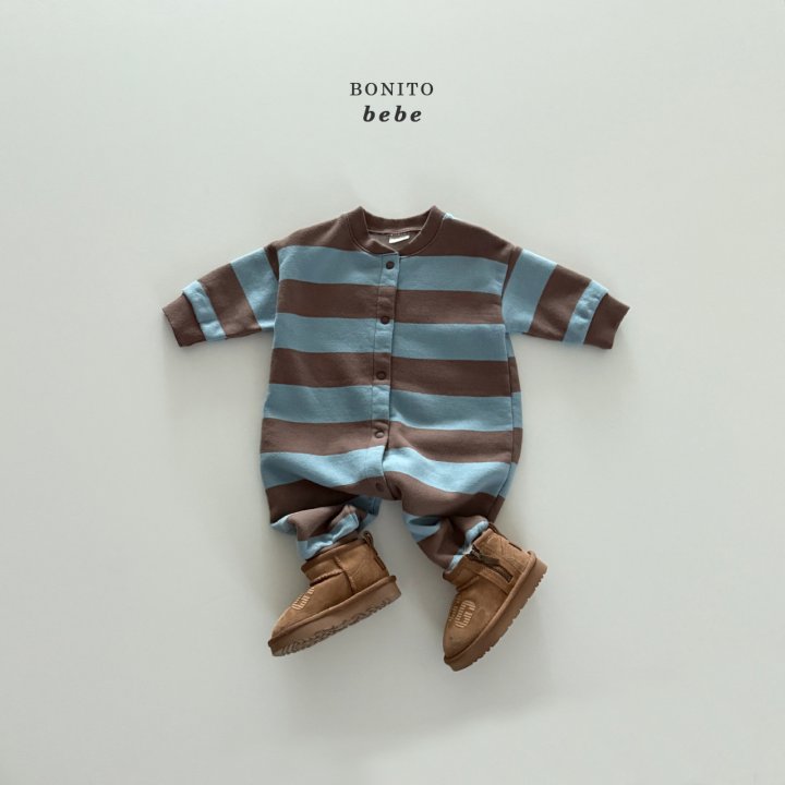 Bonito - Korean Baby Fashion - #babyfashion - Bebe Big Stripe Suit - 6