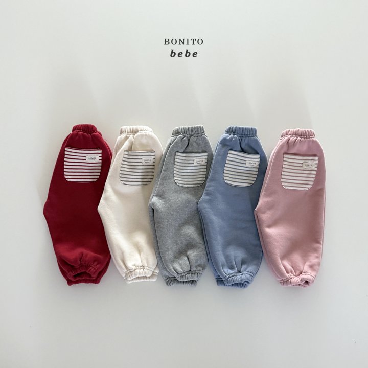 Bonito - Korean Baby Fashion - #babyfashion - Bebe Stripe Back Pocket Jogger Pants