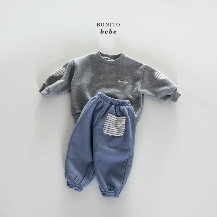 Bonito - Korean Baby Fashion - #babyfashion - Bebe Heart Round Stitch Sweatshirt - 10