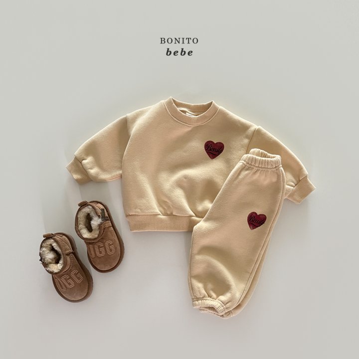 Bonito - Korean Baby Fashion - #babyfever - Bebe Heart Print Set - 3