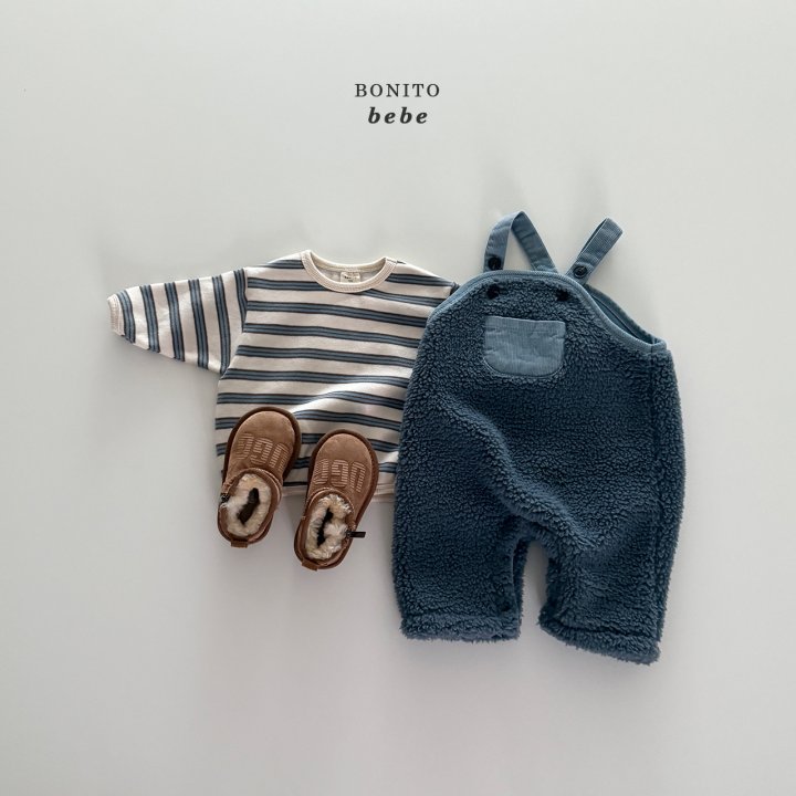 Bonito - Korean Baby Fashion - #babyfever - Bebe Fuzzy Overall Pants - 12