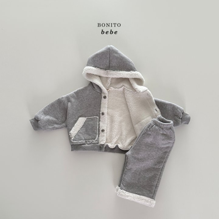 Bonito - Korean Baby Fashion - #babyfever - Bebe Boa Hood Cardigan - 7