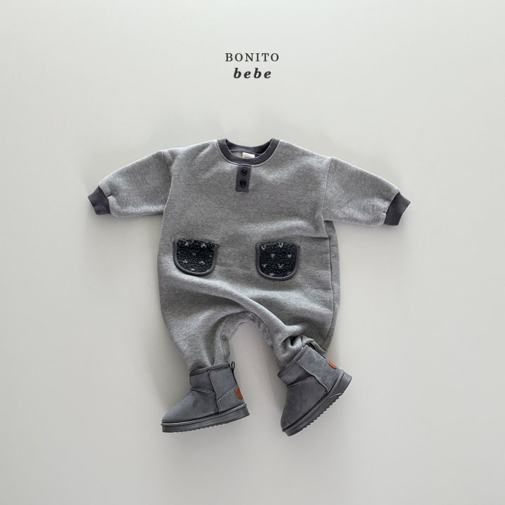 Bonito - Korean Baby Fashion - #babygirlfashion - Bebe Fleece Pocket Suit - 9