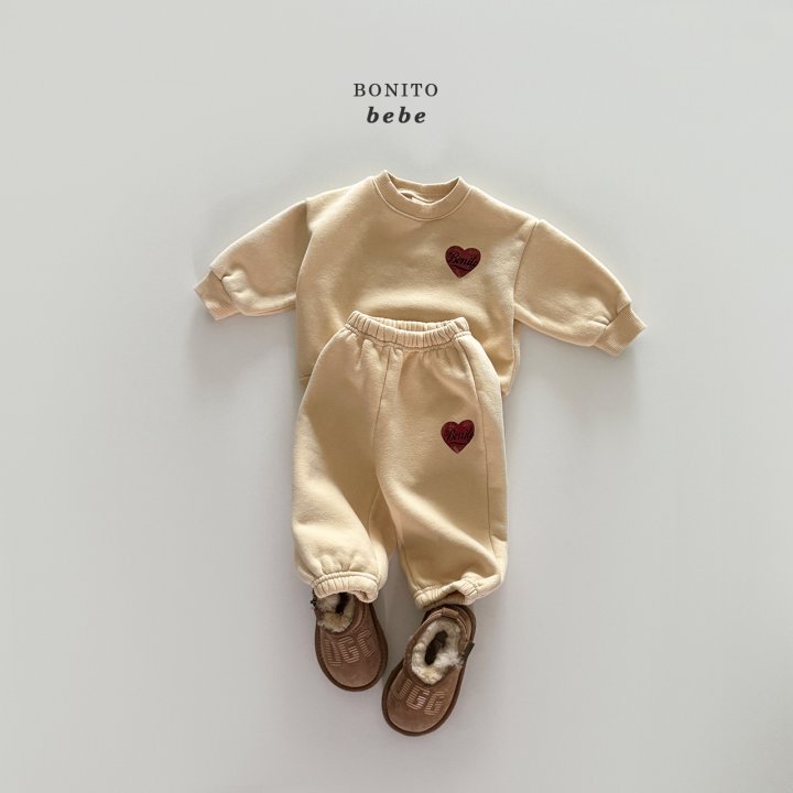 Bonito - Korean Baby Fashion - #babyfever - Bebe Heart Print Set - 4