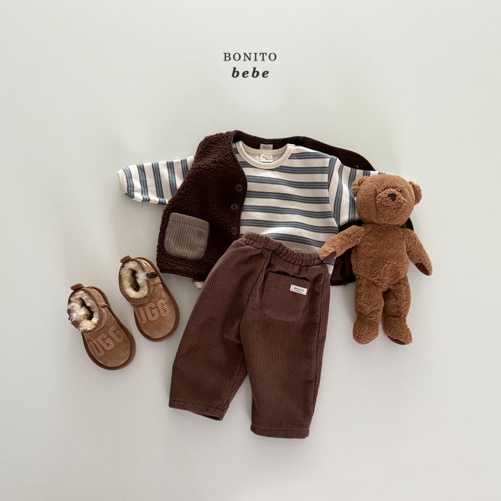 Bonito - Korean Baby Fashion - #babygirlfashion - Bebe Multi Stripe Tee - 12