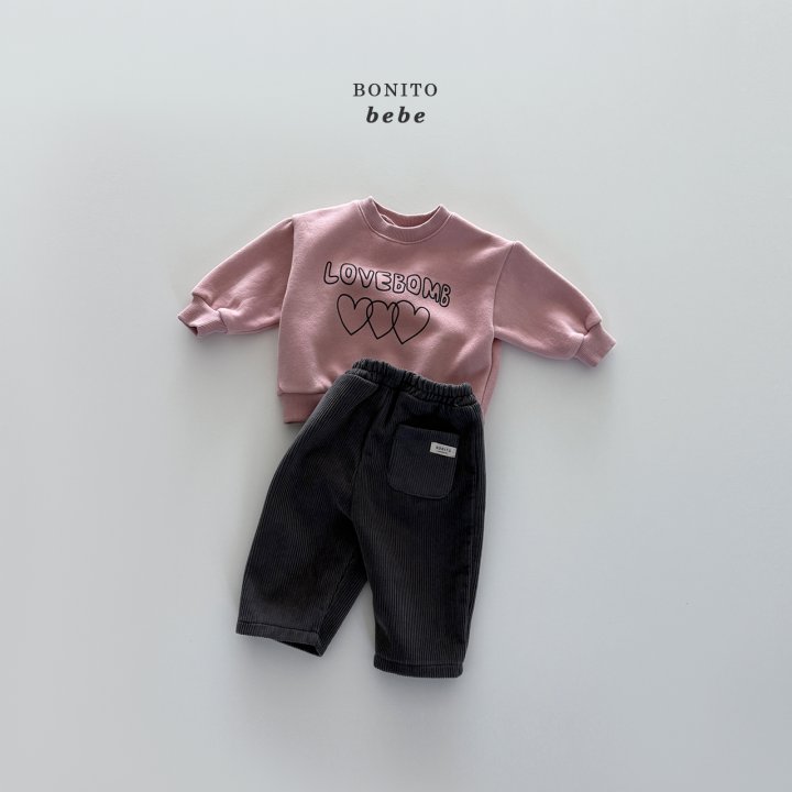 Bonito - Korean Baby Fashion - #babygirlfashion - Bebe Love Night Sweatshirt - 2