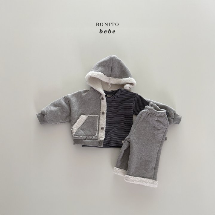 Bonito - Korean Baby Fashion - #babygirlfashion - Bebe Boa Hood Cardigan - 8