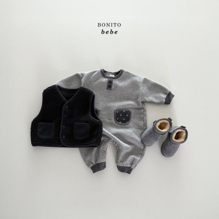 Bonito - Korean Baby Fashion - #babylifestyle - Bebe Fleece Pocket Suit - 10