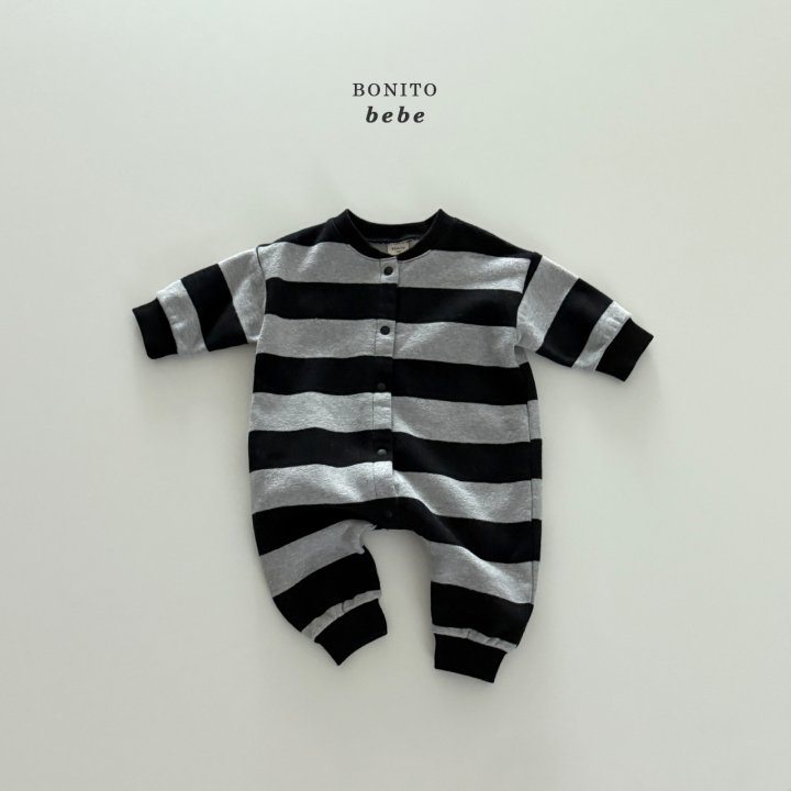 Bonito - Korean Baby Fashion - #babylifestyle - Bebe Big Stripe Suit - 9