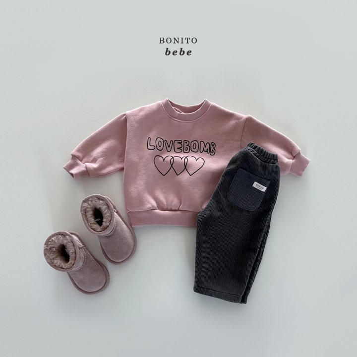 Bonito - Korean Baby Fashion - #babylifestyle - Bebe Love Night Sweatshirt - 3