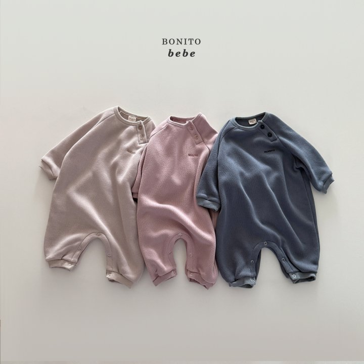 Bonito - Korean Baby Fashion - #babylifestyle - Bebe Knit Fleece Raglan Suit