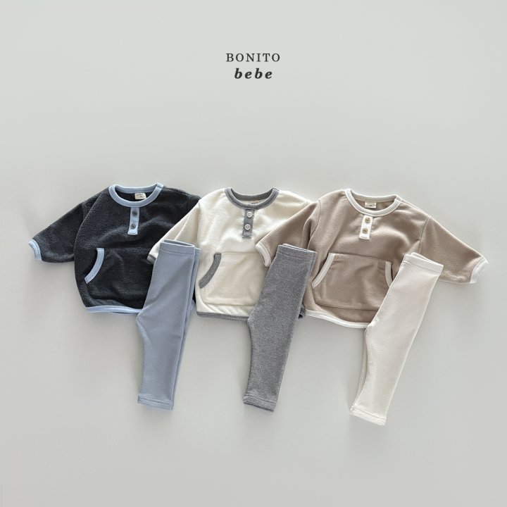 Bonito - Korean Baby Fashion - #babyoninstagram - Bebe Kangaroo Leggings Set - 3