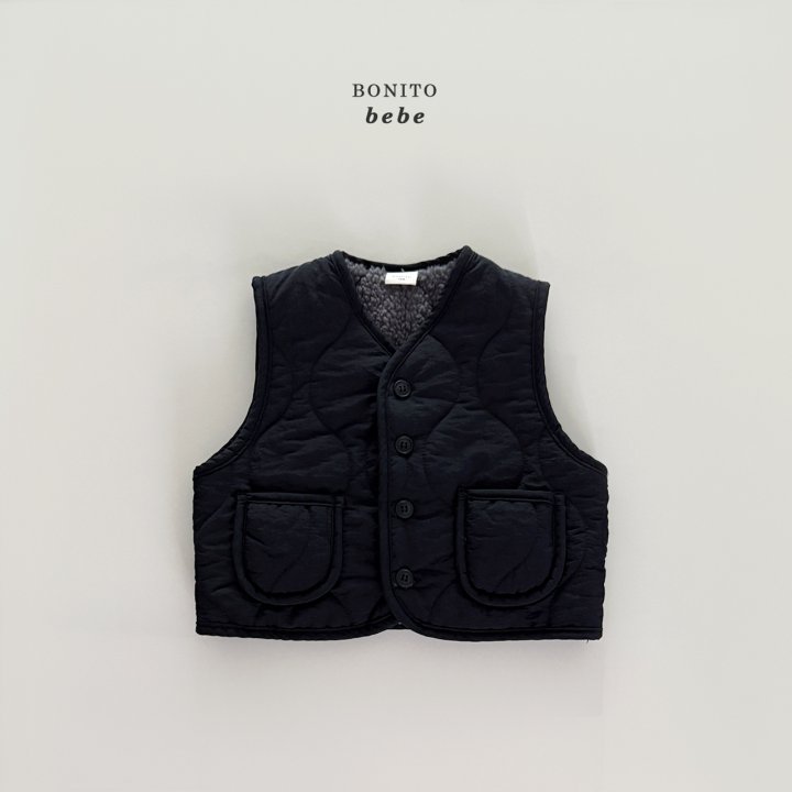 Bonito - Korean Baby Fashion - #babyoninstagram - Bebe Quilted Vest - 3