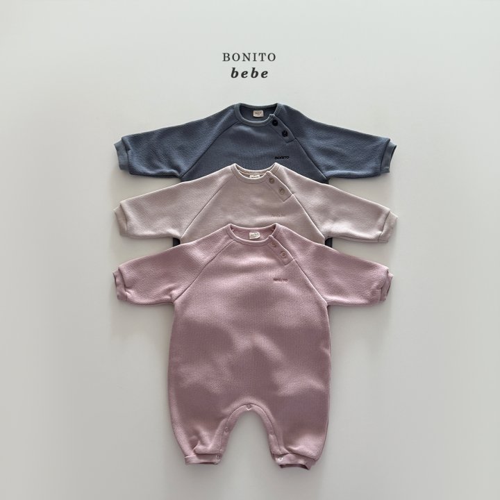 Bonito - Korean Baby Fashion - #babyoninstagram - Bebe Knit Fleece Raglan Suit - 2