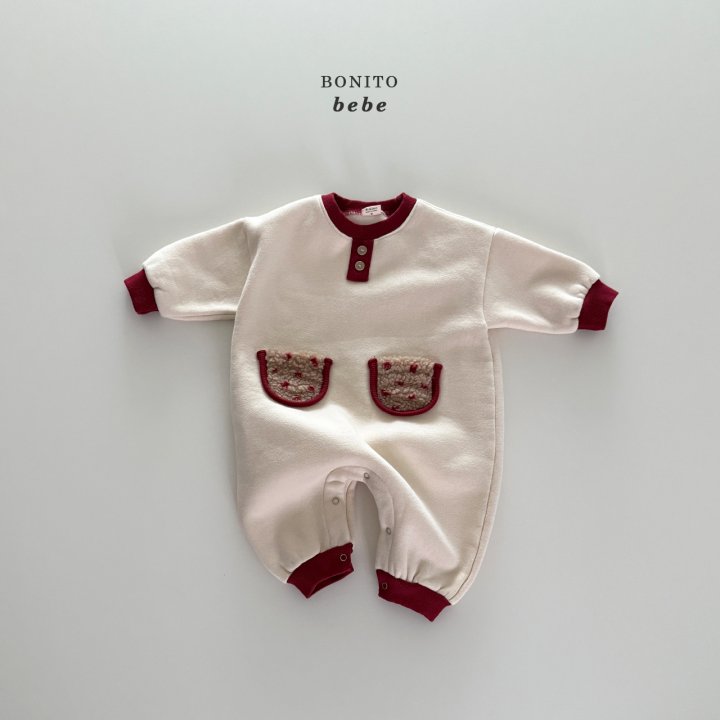 Bonito - Korean Baby Fashion - #babyootd - Bebe Fleece Pocket Suit - 12