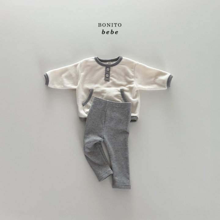 Bonito - Korean Baby Fashion - #babyoninstagram - Bebe Kangaroo Leggings Set - 4