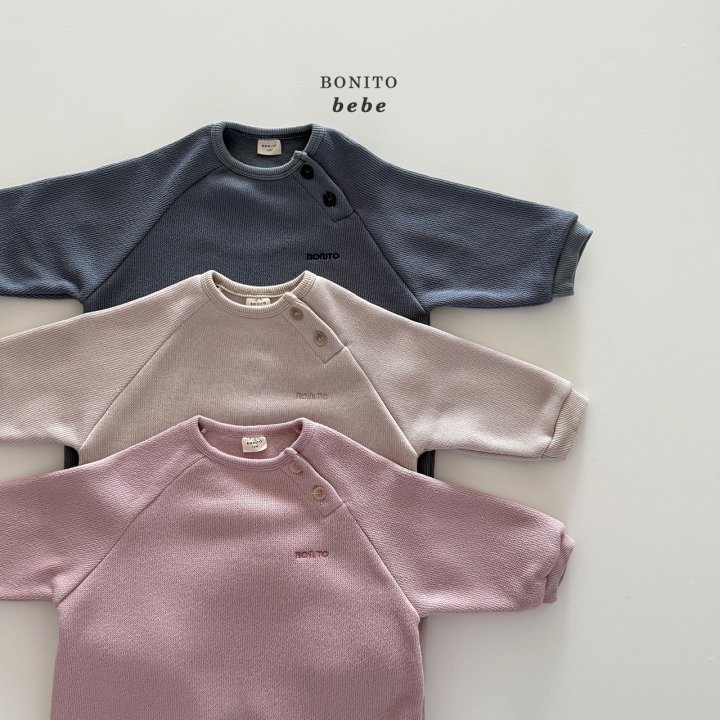 Bonito - Korean Baby Fashion - #babyootd - Bebe Knit Fleece Raglan Suit - 3